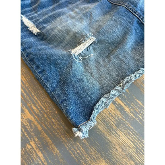 Mossimo Vintage Y2K Denim Distressed Skirt Size 6 - Picture 3 of 8